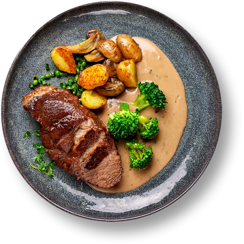 Steak with Mushroom Drizzle